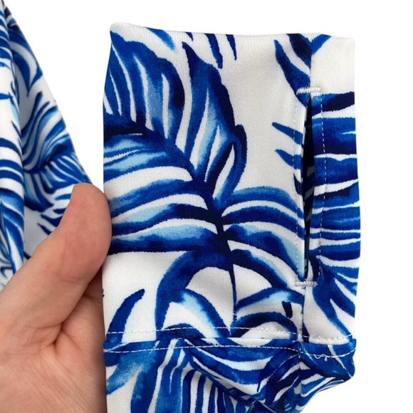 NWT Tommy Bahama Golf Full Zip Activewear Jacket Sz.XS UPF Blue Botanical Print - Picture 5 of 8